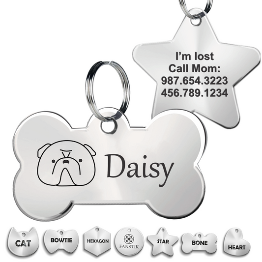Pet ID Tag (Customized Text & Face)
