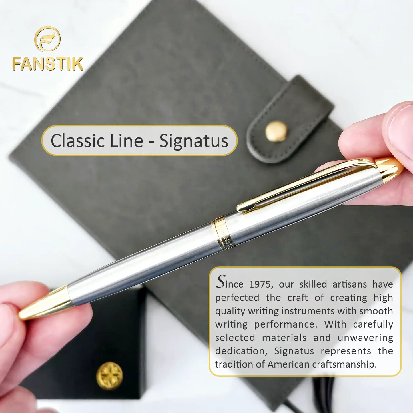 silver and gold ballpoint pen, personalized pen,
