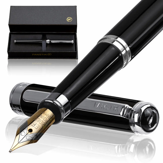black fountain pen, fountain pens, luxury fountain pen, best fountain pens fine, nice fountain pens,