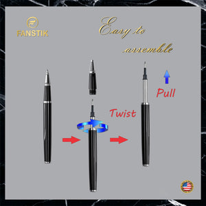 black and silver ballpoint pen, best seller pens, best luxury pens, pen components