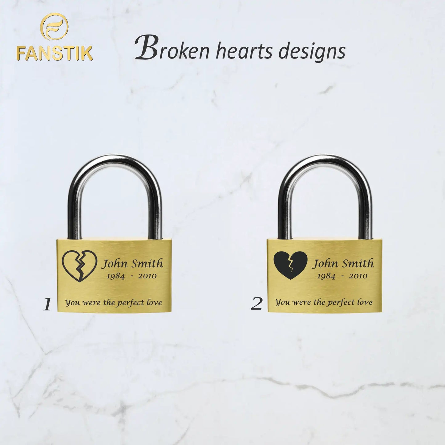 engraved lock for bridge, love lock personalised, personalized locks, custom padlocks,, engravable lock, Broken Heart.