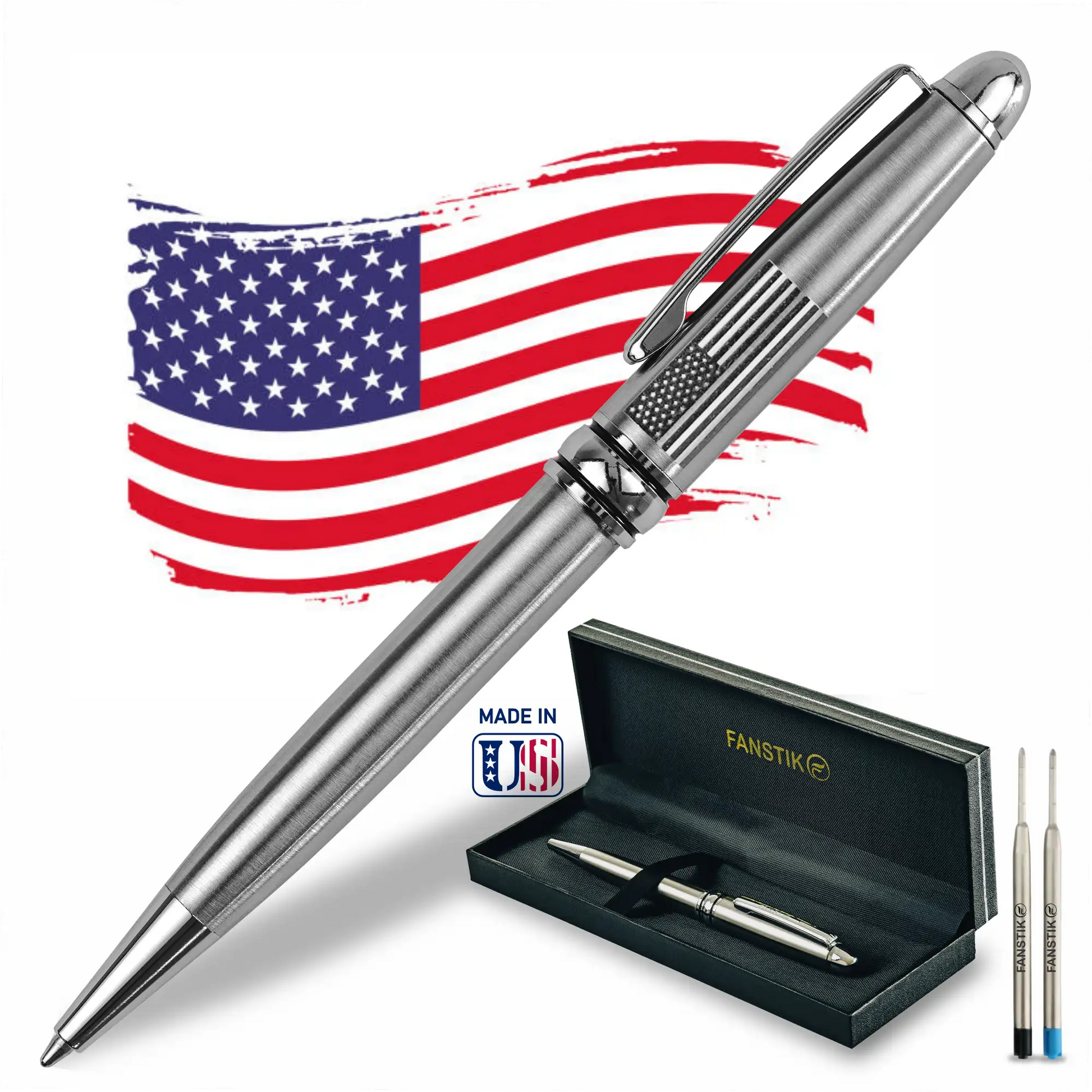 silver rollerball pen, flag pen,  best roller pen, cool rollerball pens, high quality pen, professional pens,