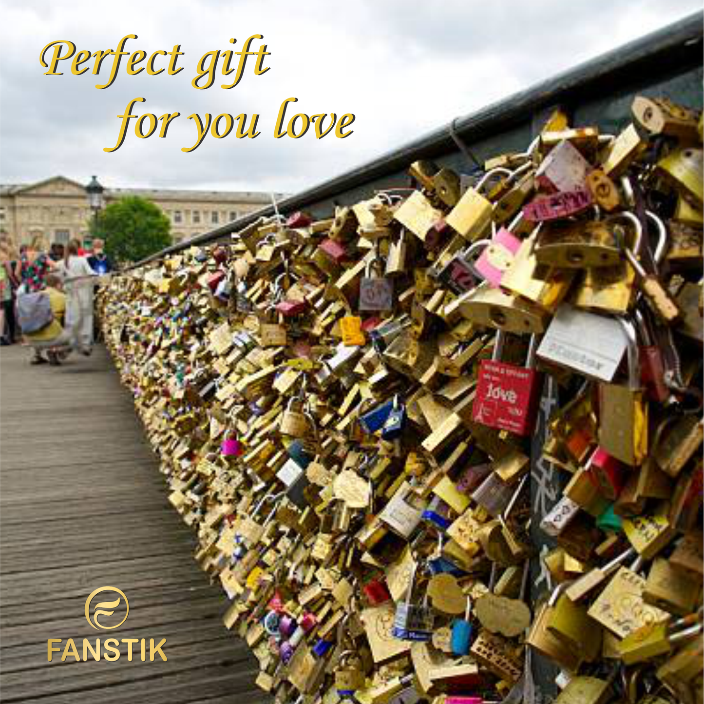 FANSTIK Custom Engraved Padlock (Made in USA) Anniversary, love lock for bridge, Wedding, personalized engraved padlock for you love L=(40mm/1.57In) x H=(25mm/0.98In) (Arrowed Heart)