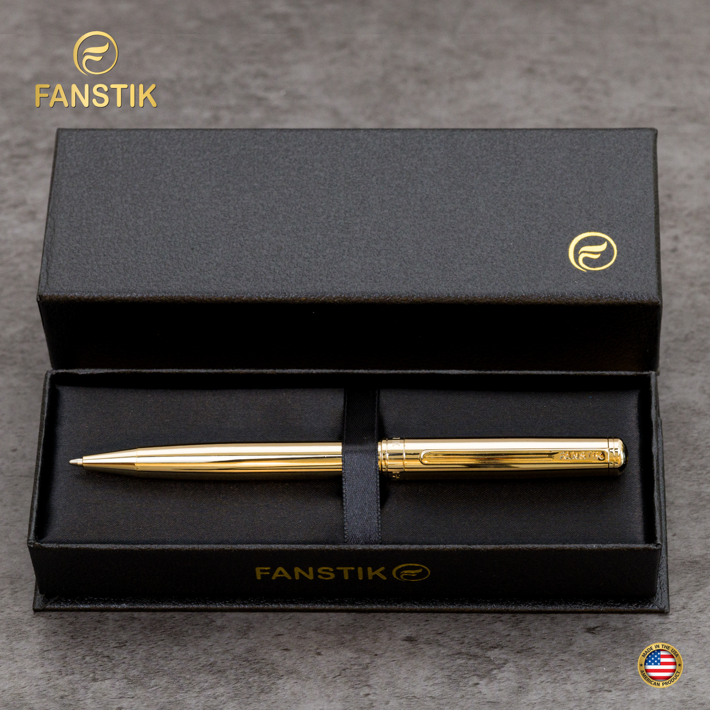Luxury Gold Ballpoint pens (MADE IN USA) Fancy Pen, Real 24K Gold Plating (Lux BallPoint Gold)