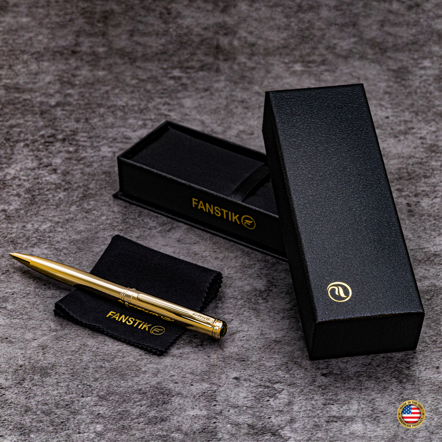 Luxury Gold Ballpoint pens (MADE IN USA) Fancy Pen, Real 24K Gold Plating (Lux BallPoint Gold)