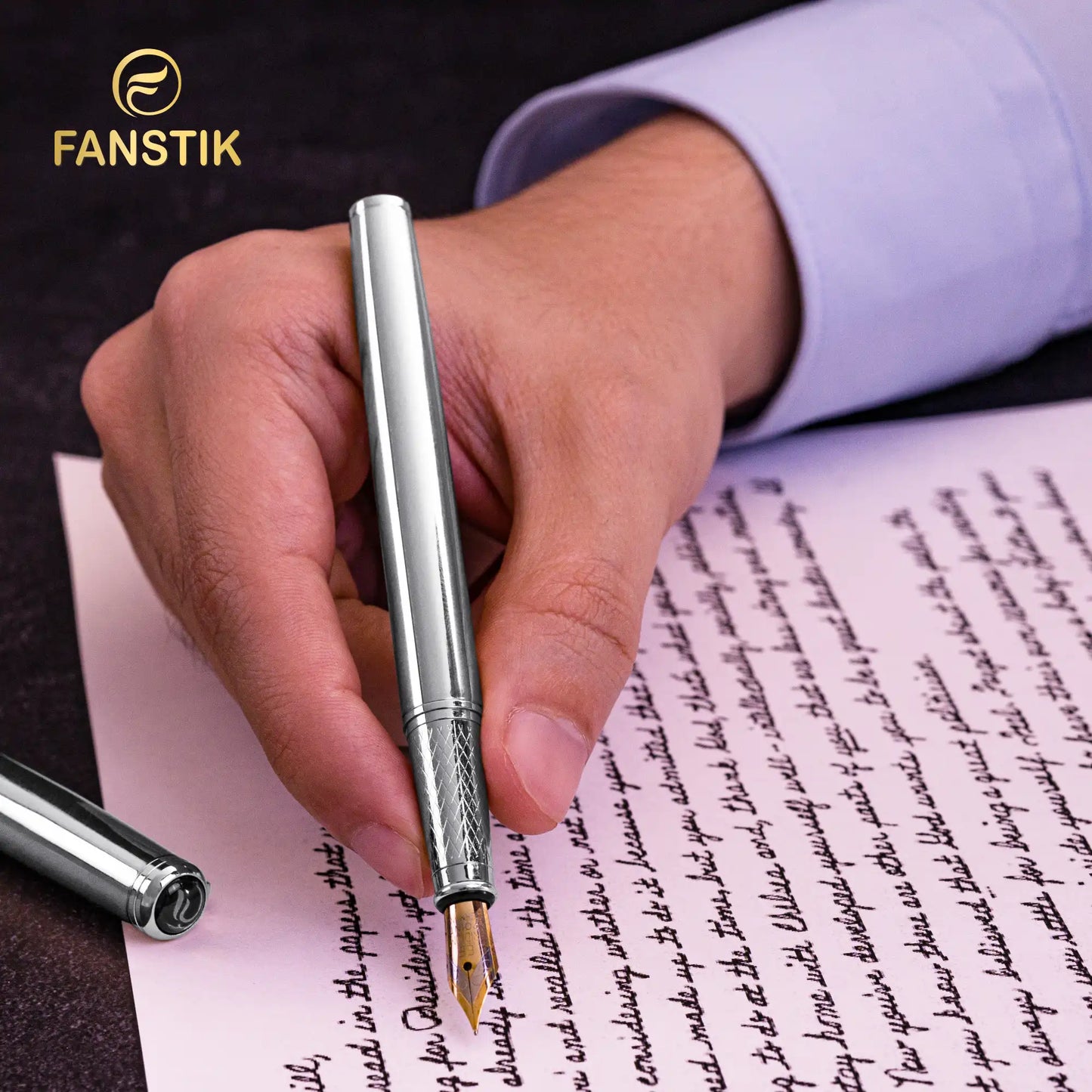 silver fountain pen, luxury fountain pen, fountain pen gift