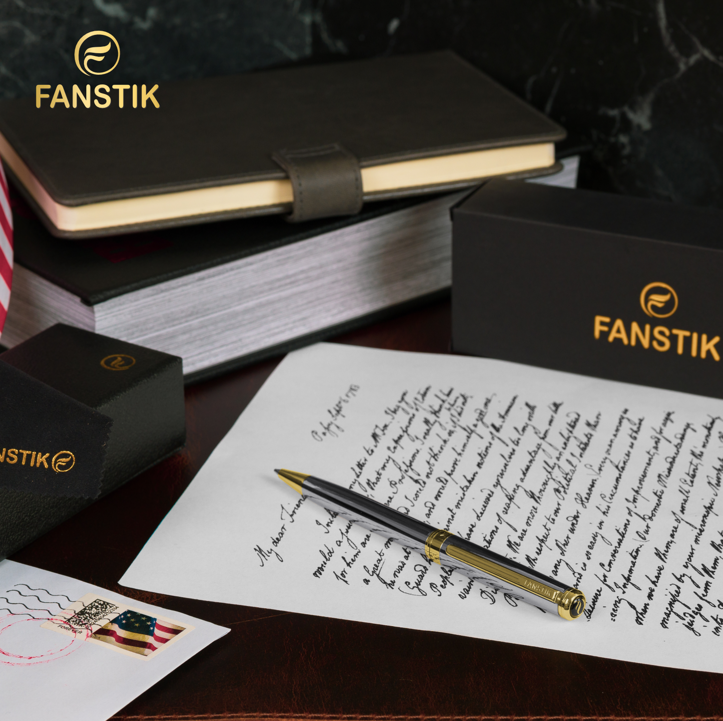 Personalized Luxury Silver & Gold Ballpoint pens (MADE IN USA) Fancy Pen, Real 24K Gold Plating (Lux Custom-BallPoint Silver & Gold)