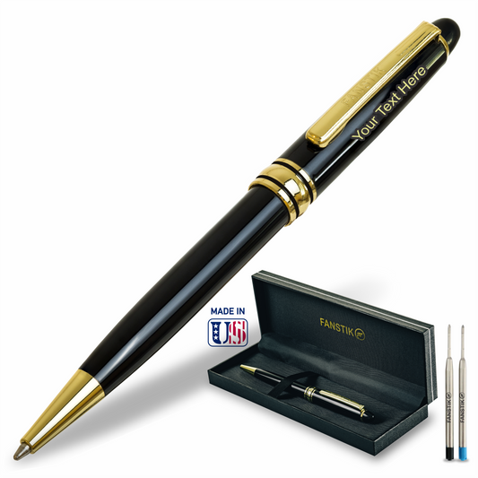 Fanstik Customized Ballpoint Black & Gold Pen