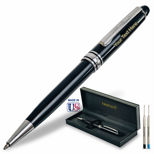 Fanstik Customized Ballpoint Black and Silver Pen