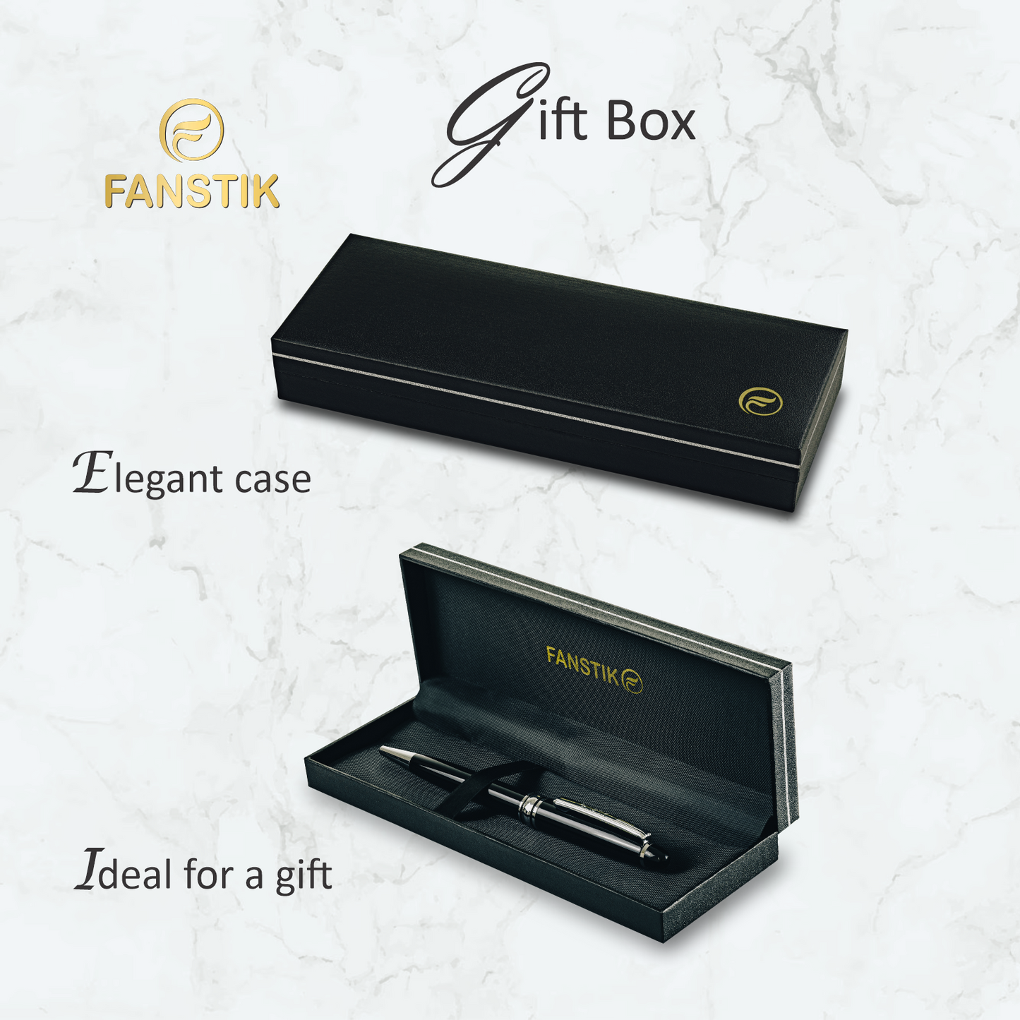 Fanstik Customized Ballpoint Black and Silver Pen