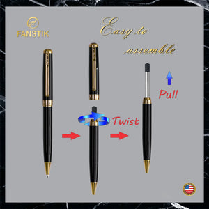 black and gold ballpoint pen,  pen components,  