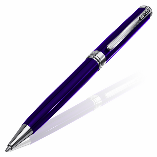 Luxury Blue Ballpoint pens (MADE IN USA) Fancy Pen, Real 24K Gold Plating (Lux BallPoint Blue)