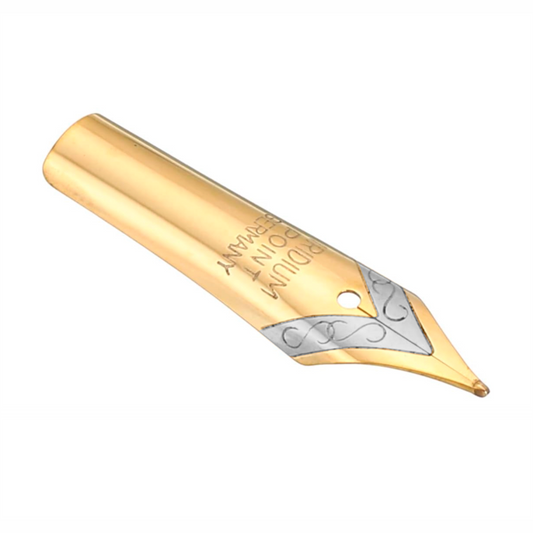 4Pcs Set Replacement Fountain Pen Nib, Fine (F)  0.5mm / 0.02 In, For Fanstik Pens Lines, Stainless Steel (Gold And Silver Plated)