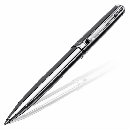 Luxury Silver Ballpoint pens (MADE IN USA) Fancy Pen, Real 24K Gold Plating (Lux BallPoint Silver)